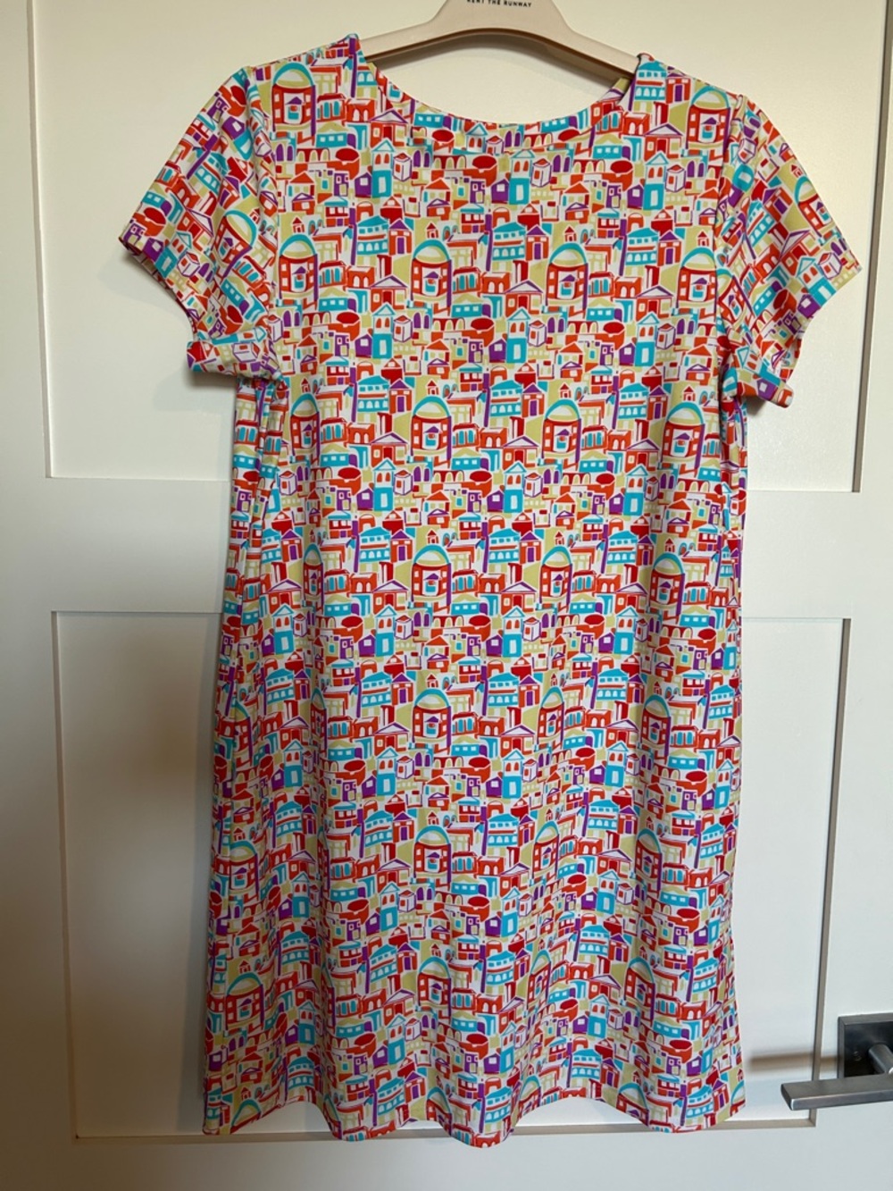 Jude Connolly Short Sleeve Printed Shift Dress in Multicolor medium - Picture 5 of 8
